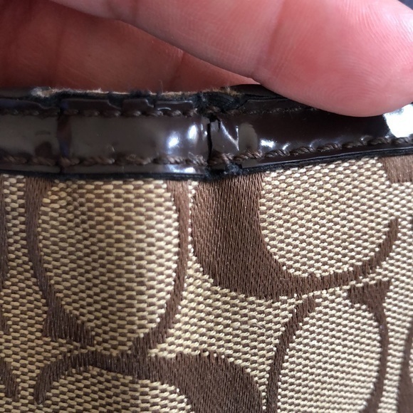 Coach wallet Y2K cloth brown tan bi fold wallet - Picture 10 of 11